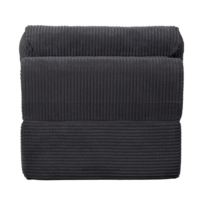 Katil Sofa Buih Penuh Pelbagai Fungsi boleh lipat dalam Korduroi Kelabu Gelap dengan Sandaran Ergonomik Katil Sofa Buih Penuh Pelbagai Fungsi boleh lipat dalam Korduroi Kelabu Gelap dengan Sandaran Ergonomik