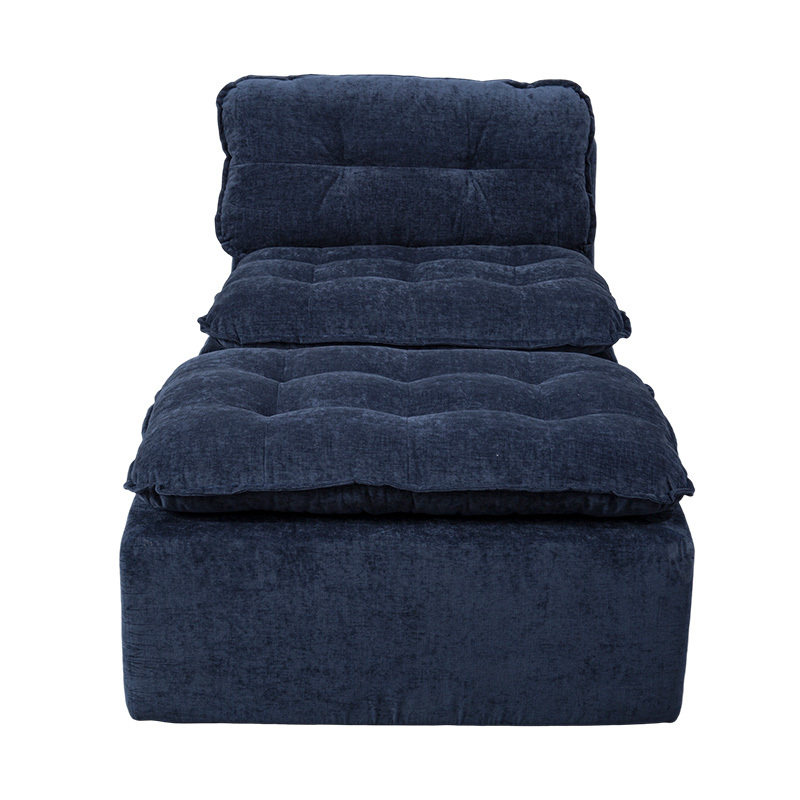 Set Sofa Berbuih Penuh Modular dalam Korduroi Biru Pedalam dengan Sandaran Kusyen dan Padanan Uthmaniyyah Set Sofa Berbuih Penuh Modular dalam Korduroi Biru Pedalam dengan Sandaran Kusyen dan Padanan Uthmaniyyah