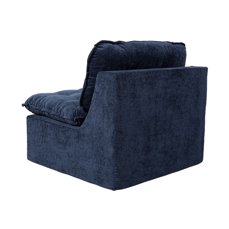 Set Sofa Berbuih Penuh Modular dalam Korduroi Biru Pedalam dengan Sandaran Kusyen dan Padanan Uthmaniyyah Set Sofa Berbuih Penuh Modular dalam Korduroi Biru Pedalam dengan Sandaran Kusyen dan Padanan Uthmaniyyah