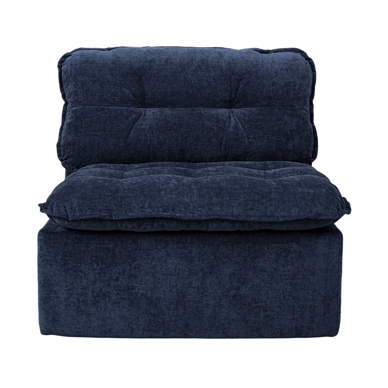 Set Sofa Berbuih Penuh Modular dalam Korduroi Biru Pedalam dengan Sandaran Kusyen dan Padanan Uthmaniyyah Set Sofa Berbuih Penuh Modular dalam Korduroi Biru Pedalam dengan Sandaran Kusyen dan Padanan Uthmaniyyah