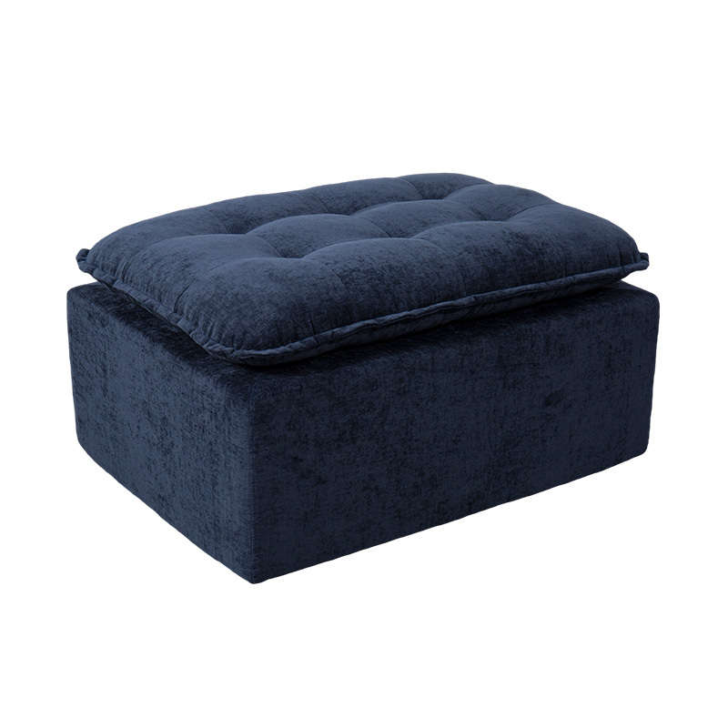 Set Sofa Berbuih Penuh Modular dalam Korduroi Biru Pedalam dengan Sandaran Kusyen dan Padanan Uthmaniyyah Set Sofa Berbuih Penuh Modular dalam Korduroi Biru Pedalam dengan Sandaran Kusyen dan Padanan Uthmaniyyah