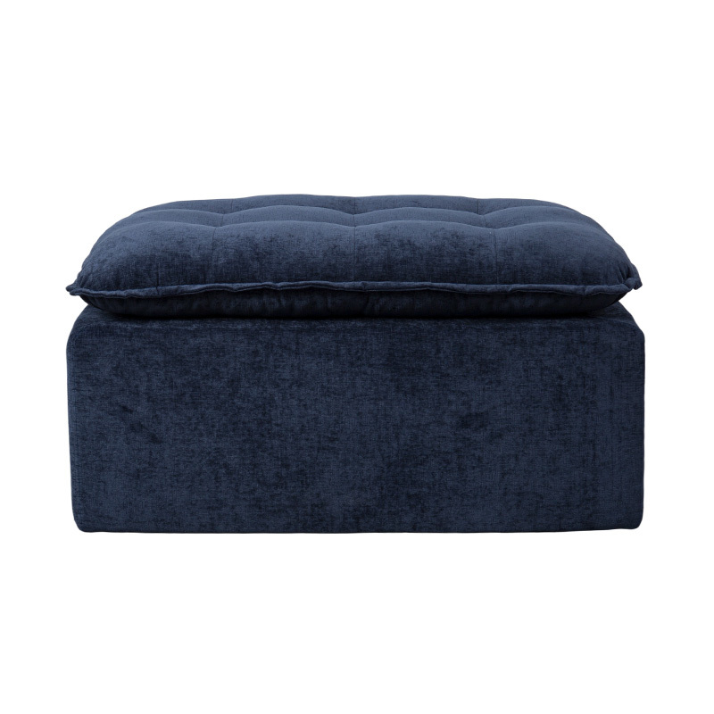 Set Sofa Berbuih Penuh Modular dalam Korduroi Biru Pedalam dengan Sandaran Kusyen dan Padanan Uthmaniyyah Set Sofa Berbuih Penuh Modular dalam Korduroi Biru Pedalam dengan Sandaran Kusyen dan Padanan Uthmaniyyah