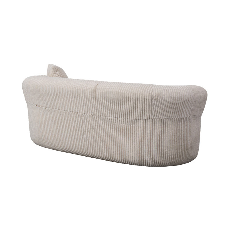 Sofa Berganda Penuh Buih dalam Korduroi Putih Putih dengan Kusyen Padanan Sofa Berganda Penuh Buih dalam Korduroi Putih Putih dengan Kusyen Padanan