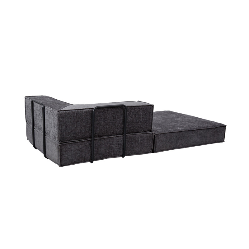 Sofa Modular Kreatif dalam Fabrik Kelabu Gelap, Reka Bentuk Buih Penuh Boleh Digabungkan Secara Bebas dan Pelbagai Fungsi Sofa Modular Kreatif dalam Fabrik Kelabu Gelap, Reka Bentuk Buih Penuh Boleh Digabungkan Secara Bebas dan Pelbagai Fungsi
