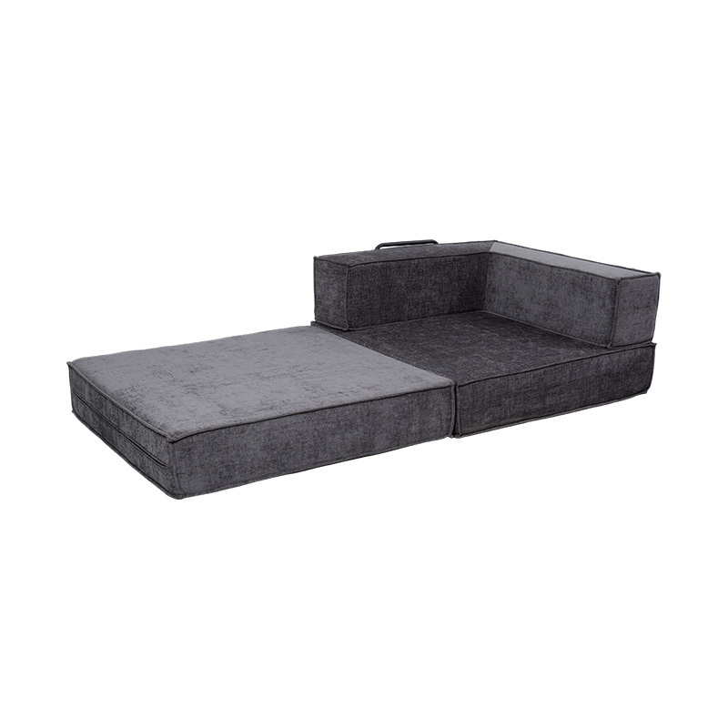Sofa Modular Kreatif dalam Fabrik Kelabu Gelap, Reka Bentuk Buih Penuh Boleh Digabungkan Secara Bebas dan Pelbagai Fungsi Sofa Modular Kreatif dalam Fabrik Kelabu Gelap, Reka Bentuk Buih Penuh Boleh Digabungkan Secara Bebas dan Pelbagai Fungsi