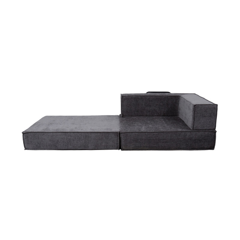Sofa Modular Kreatif dalam Fabrik Kelabu Gelap, Reka Bentuk Buih Penuh Boleh Digabungkan Secara Bebas dan Pelbagai Fungsi Sofa Modular Kreatif dalam Fabrik Kelabu Gelap, Reka Bentuk Buih Penuh Boleh Digabungkan Secara Bebas dan Pelbagai Fungsi