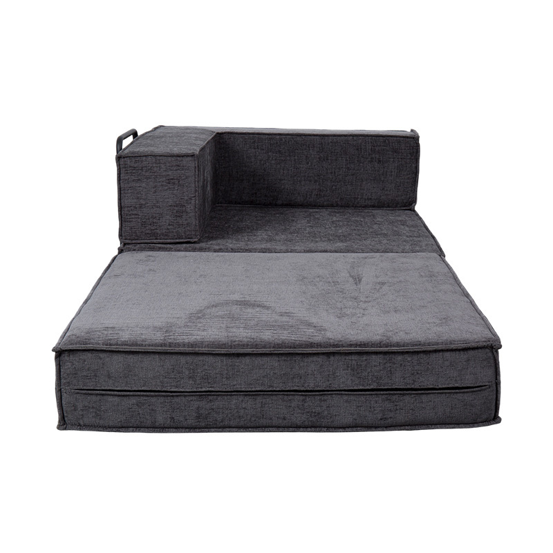 Sofa Modular Kreatif dalam Fabrik Kelabu Gelap, Reka Bentuk Buih Penuh Boleh Digabungkan Secara Bebas dan Pelbagai Fungsi Sofa Modular Kreatif dalam Fabrik Kelabu Gelap, Reka Bentuk Buih Penuh Boleh Digabungkan Secara Bebas dan Pelbagai Fungsi