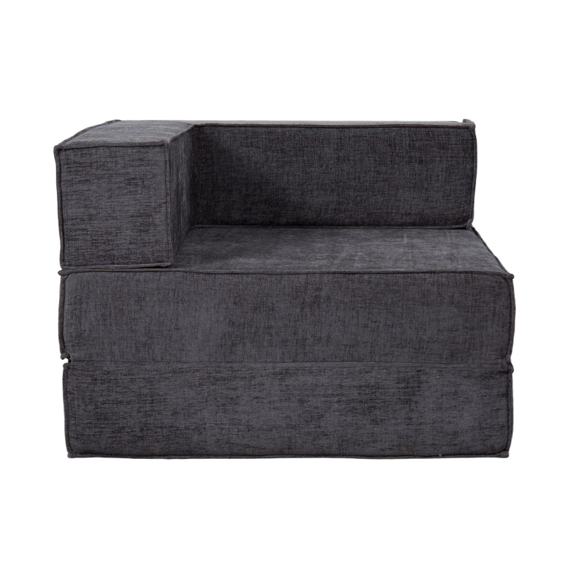 Sofa Modular Kreatif dalam Fabrik Kelabu Gelap, Reka Bentuk Buih Penuh Boleh Digabungkan Secara Bebas dan Pelbagai Fungsi