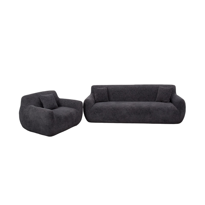 Sofa Tunggal Gaya Pelukan Buih Penuh dengan Fabrik Chenille Berat dan Corak Jacquard Halus Sofa Tunggal Gaya Pelukan Buih Penuh dengan Fabrik Chenille Berat dan Corak Jacquard Halus