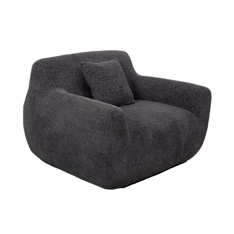 Sofa Tunggal Gaya Pelukan Buih Penuh dengan Fabrik Chenille Berat dan Corak Jacquard Halus Sofa Tunggal Gaya Pelukan Buih Penuh dengan Fabrik Chenille Berat dan Corak Jacquard Halus
