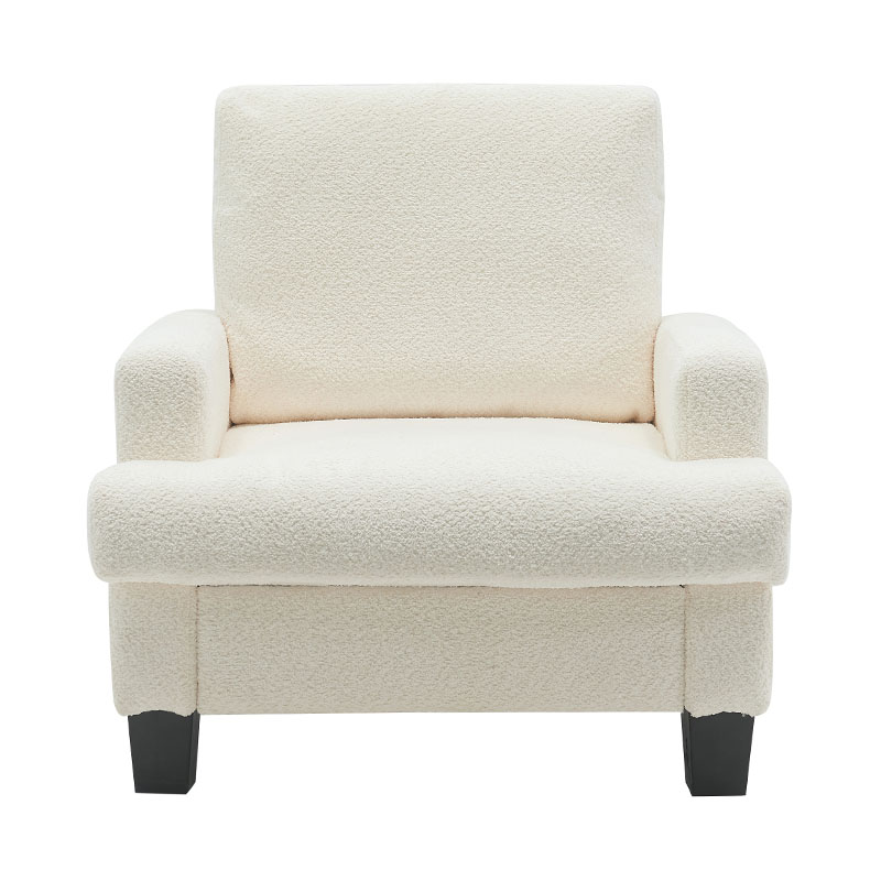 Sofa Kain Putih Baldu Teddy Moden
